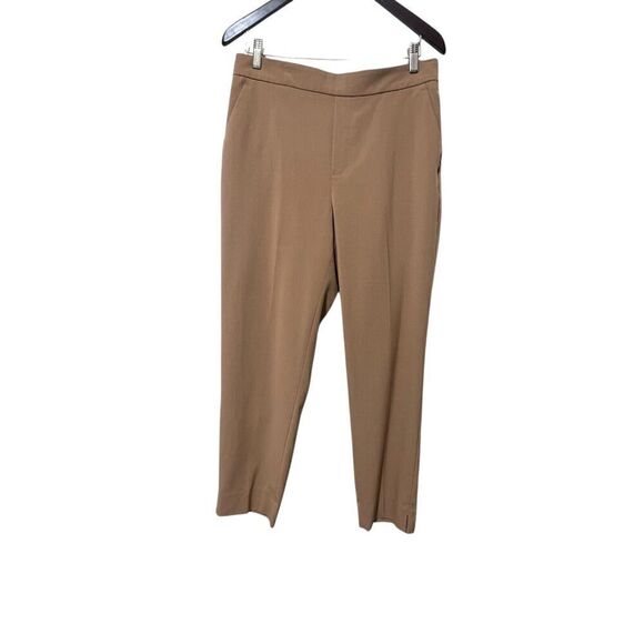 Banana Republic Pants Women's 10 Brown Stretch Slash Pockets Tapered Leg Pull-On - Picture 1 of 13